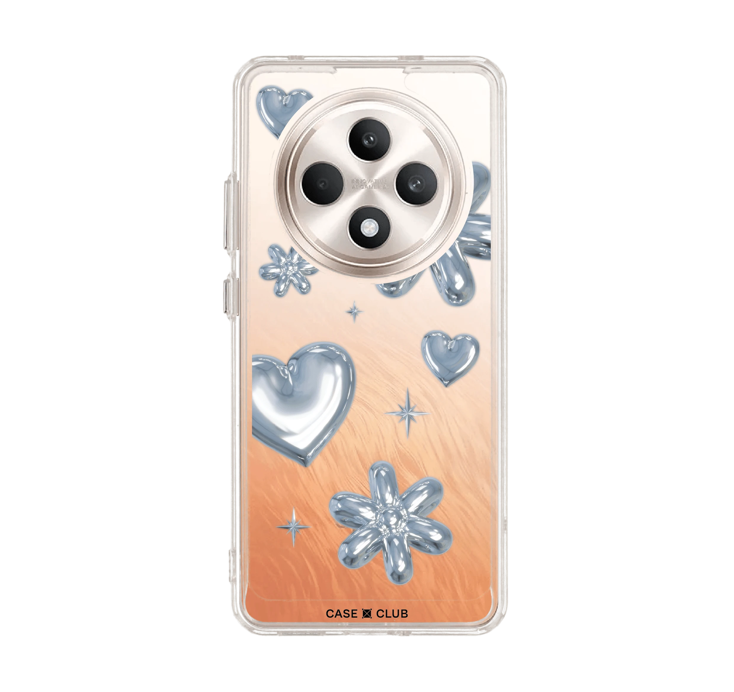 เคสใส oppo reno 12f ลูกโป่งดอกไม้